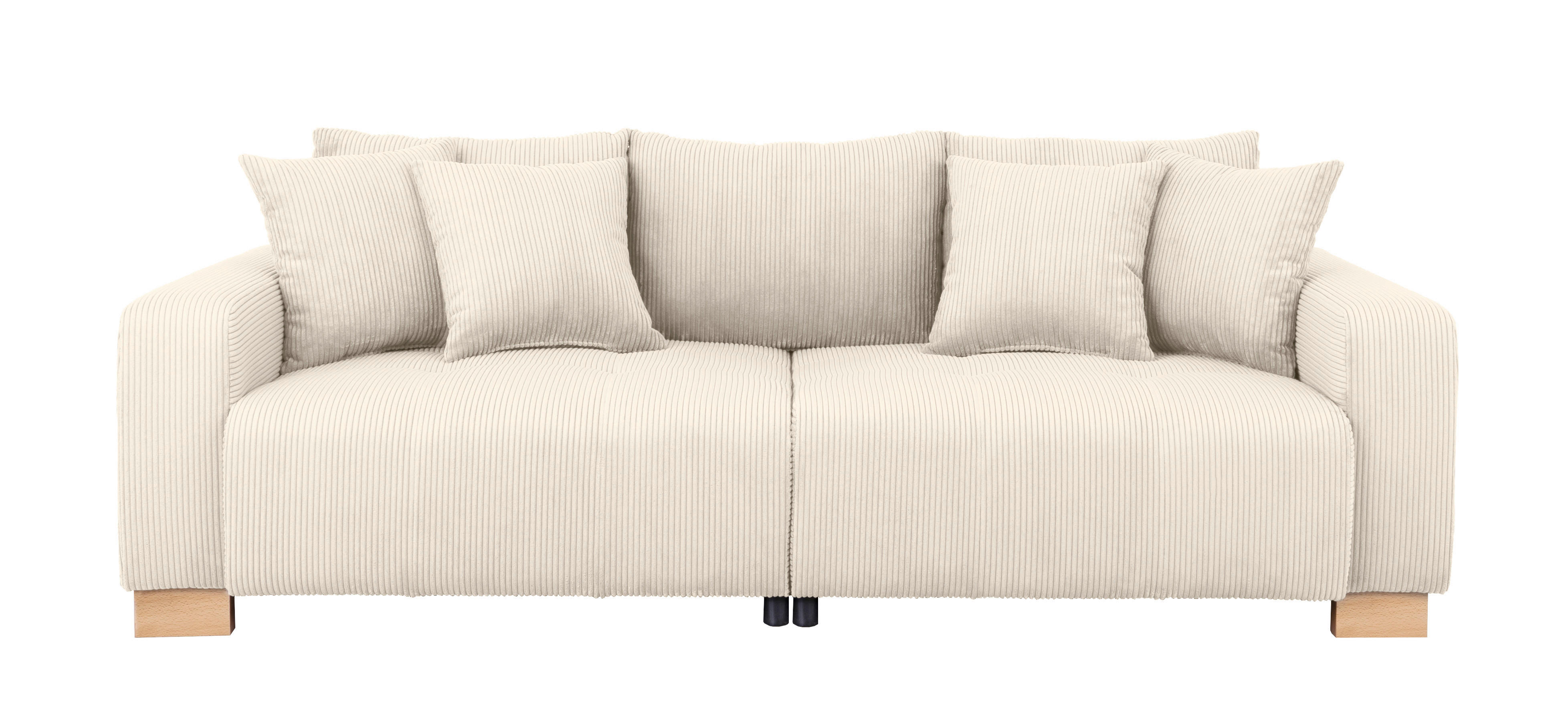 Big Sofa Alpha New creme Microfaser B/H/T: ca. 244x85x112 cm Alpha New - buche/creme (244,00/85,00/112,00cm)