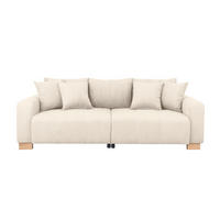Big Sofa Alpha New creme Microfaser B/H/T: ca. 244x85x112 cm Alpha New - buche/creme (244,00/85,00/112,00cm)