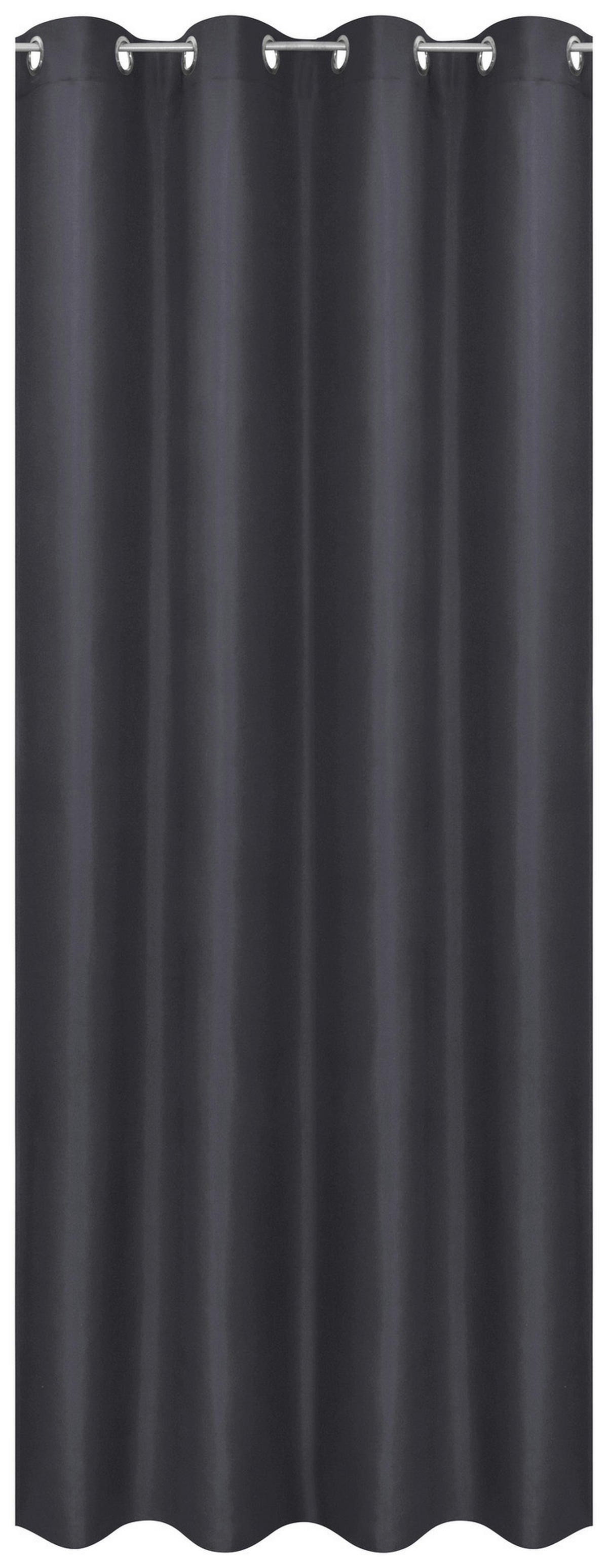 ACUS design collection Ösenvorhang Barnaby schwarz B/L: ca. 140x235 cm Barnaby - schwarz (140,00/235,00cm) - ACUS design collection