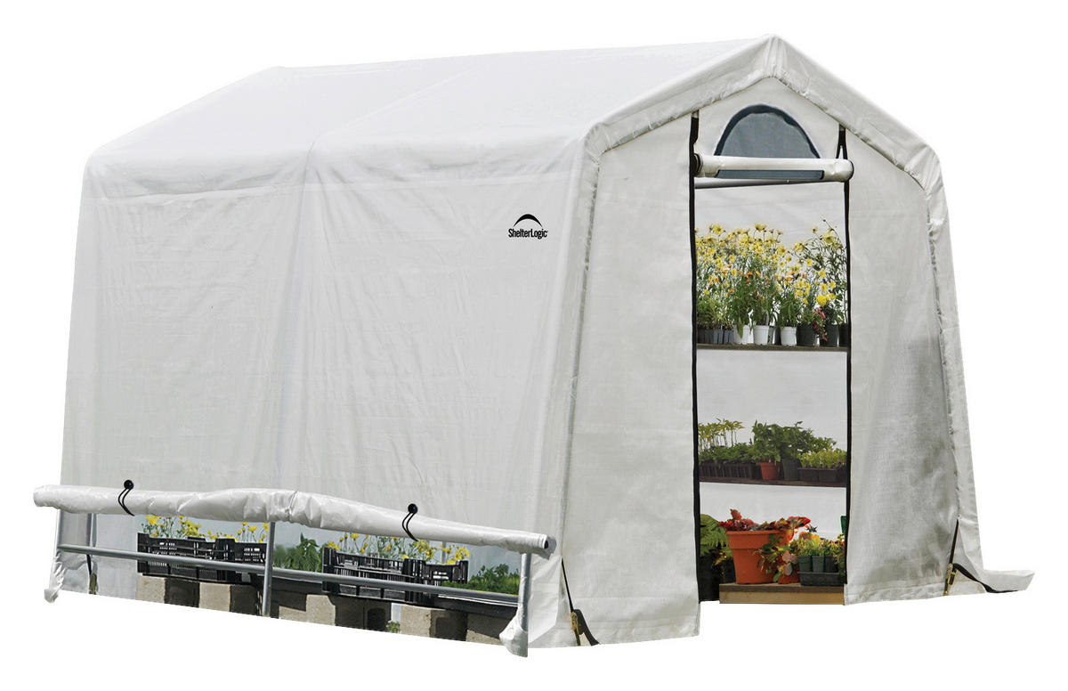 ShelterLogic Gewächshaus 5,76m² B/H/L: ca. 240x240x240 cm 5,76m² - weiß (240,00/240,00/240,00cm) - ShelterLogic