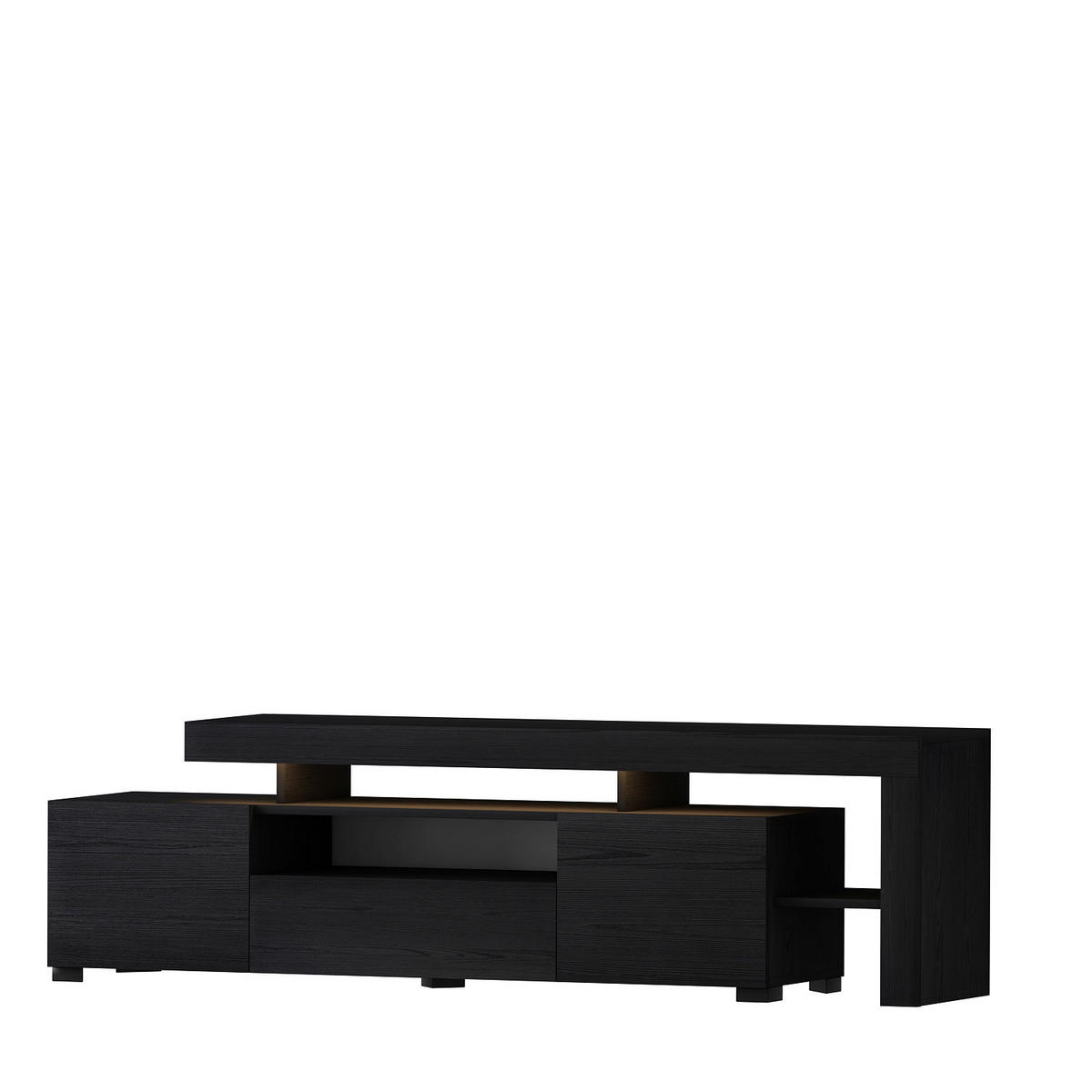 TV-Lowboard 9055 schwarz B/H/T: ca. 192x53x37 cm 9055 - schwarz (192,00/53,00/37,00cm) - moebel17
