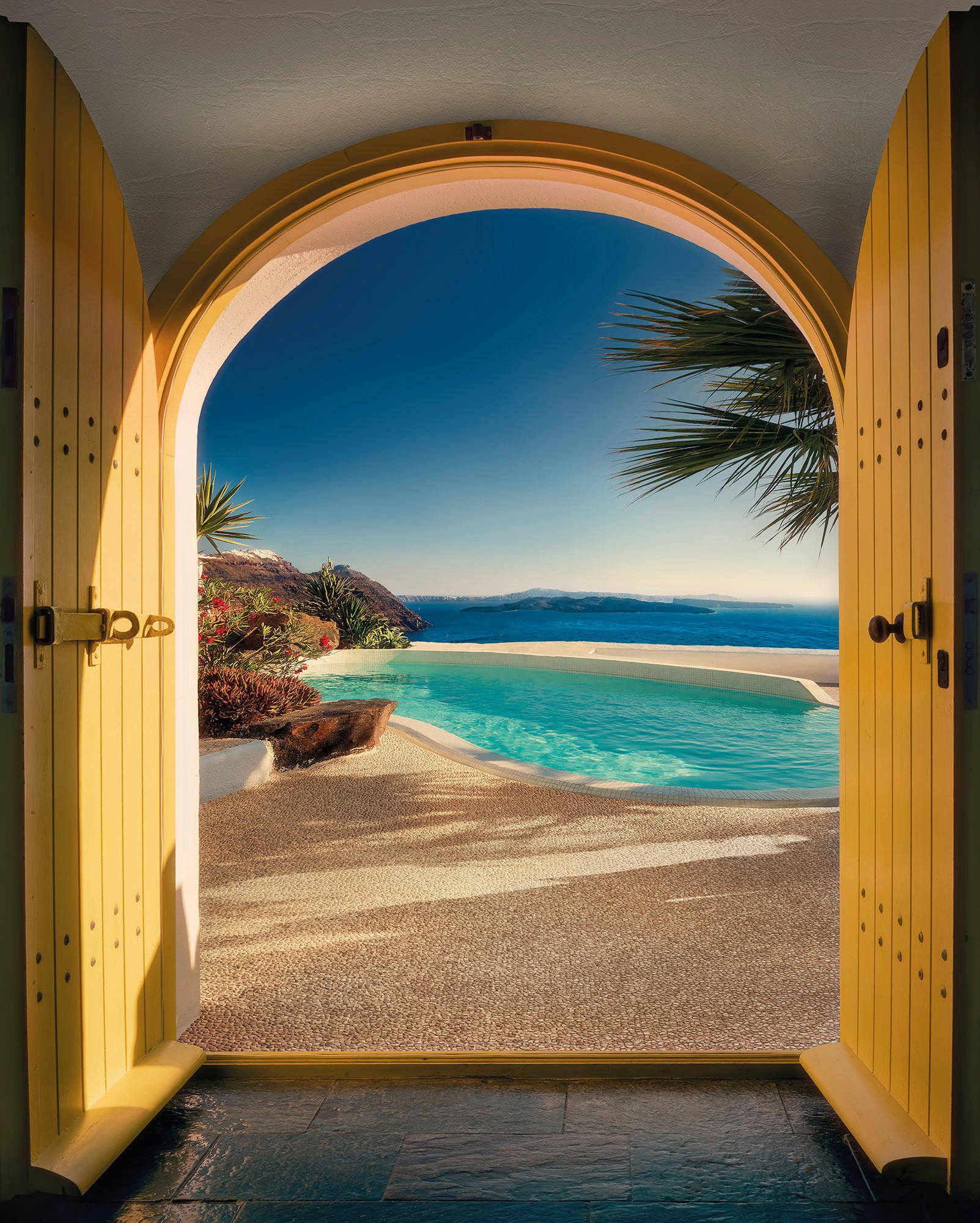 Komar Fototapete Santorini B/L: ca. 200x250 cm Santorini - (200,00/250,00cm) - Komar