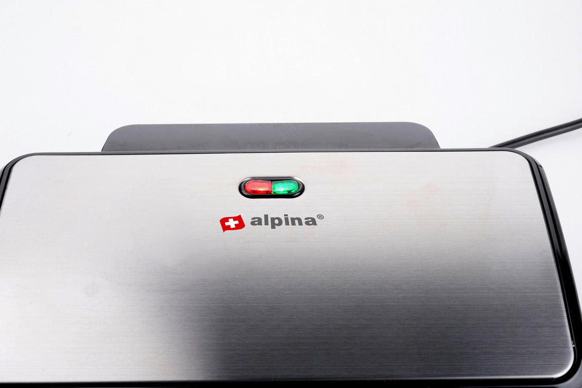 Sandwichtoaster silber schwarz B/H/L: ca. 12x26,5x31,5 cm Sandwichtoaster_XL - schwarz/silber (31,50/12,00/26,50cm)