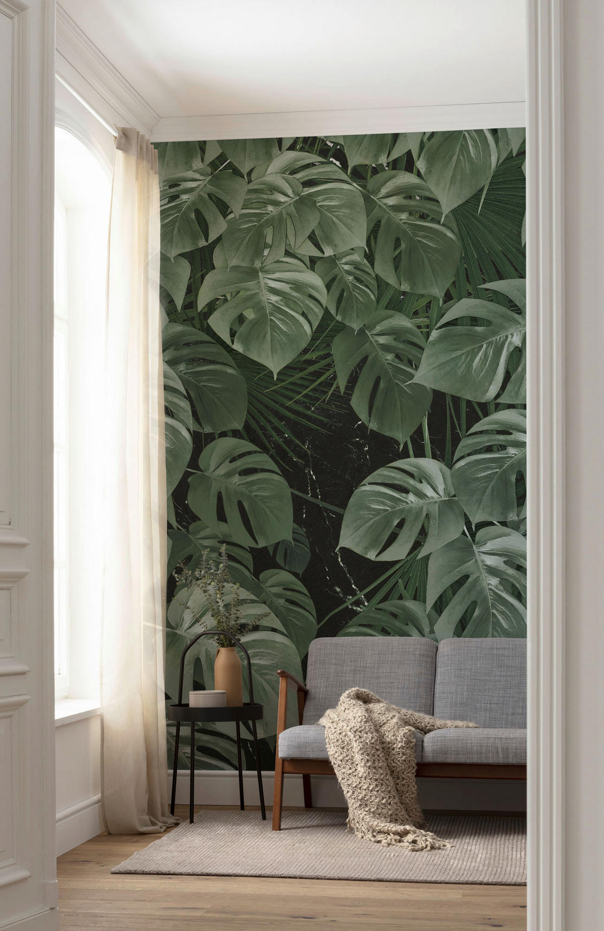 Komar Fototapete Monstera on Marble B/L: ca. 200x250 cm Monstera on Marble - (200,00/250,00cm) - Komar