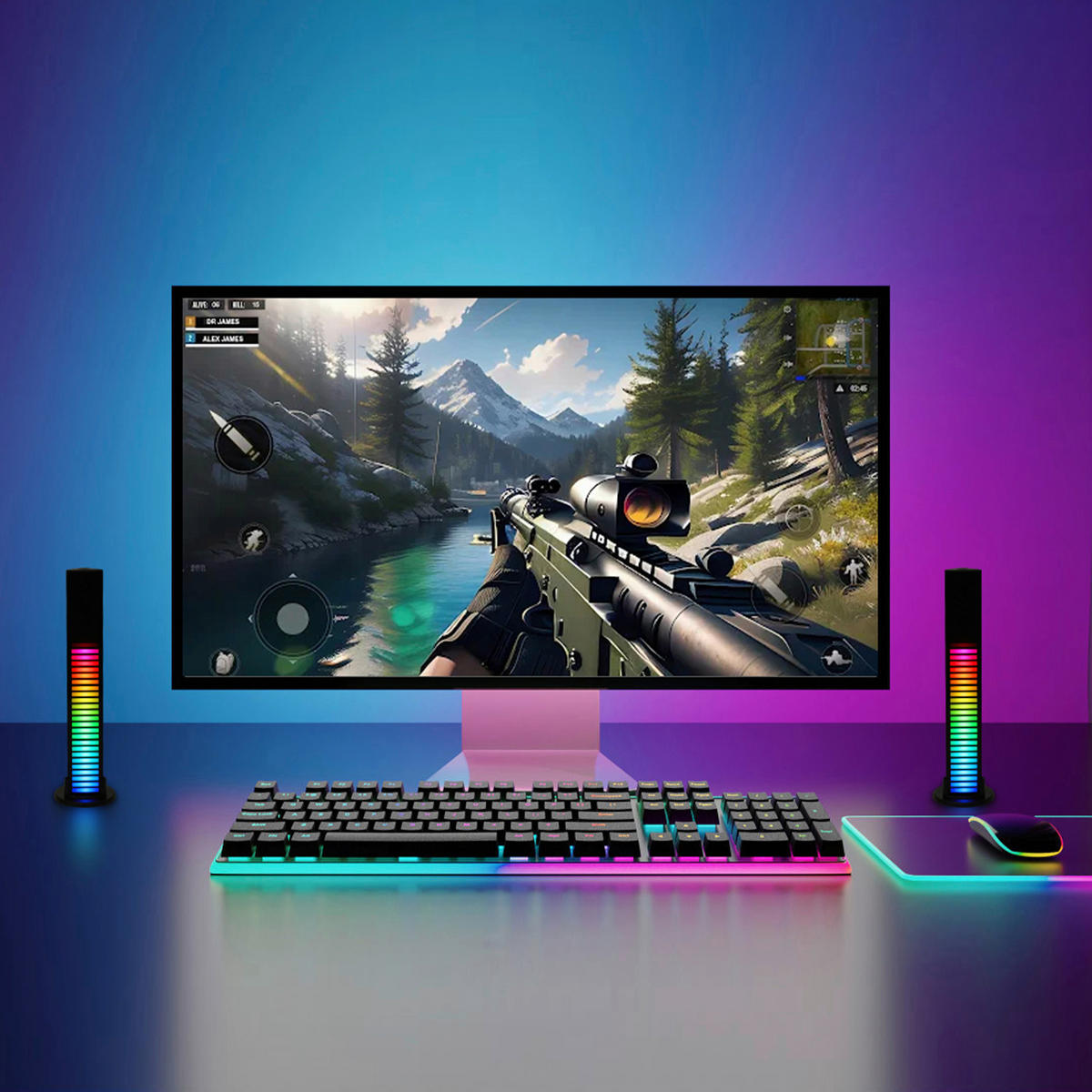 Nolo LED-RGB-Tischleuchte B/H/L: ca. 3x22x3,1 cm LED-RGB-Tischleuchte_Flash - (3,10/3,00/22,00cm) - Nolo