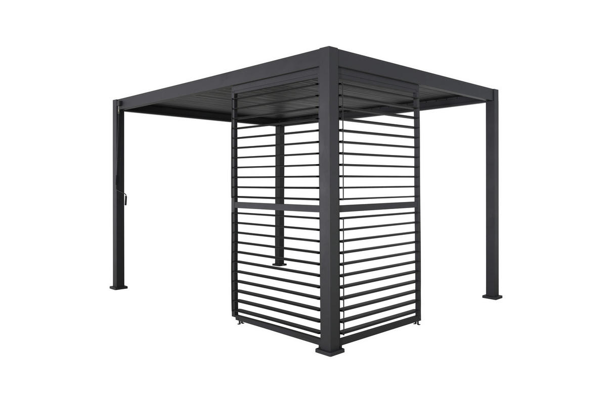 Mirador Lamellenwand für Pergola Deluxe Plus anthrazit Aluminium B/H/L: ca. 123,5x238,65x7 cm Deluxe Plus - anthrazit (7,00/123,50/238,65cm) - Mirador