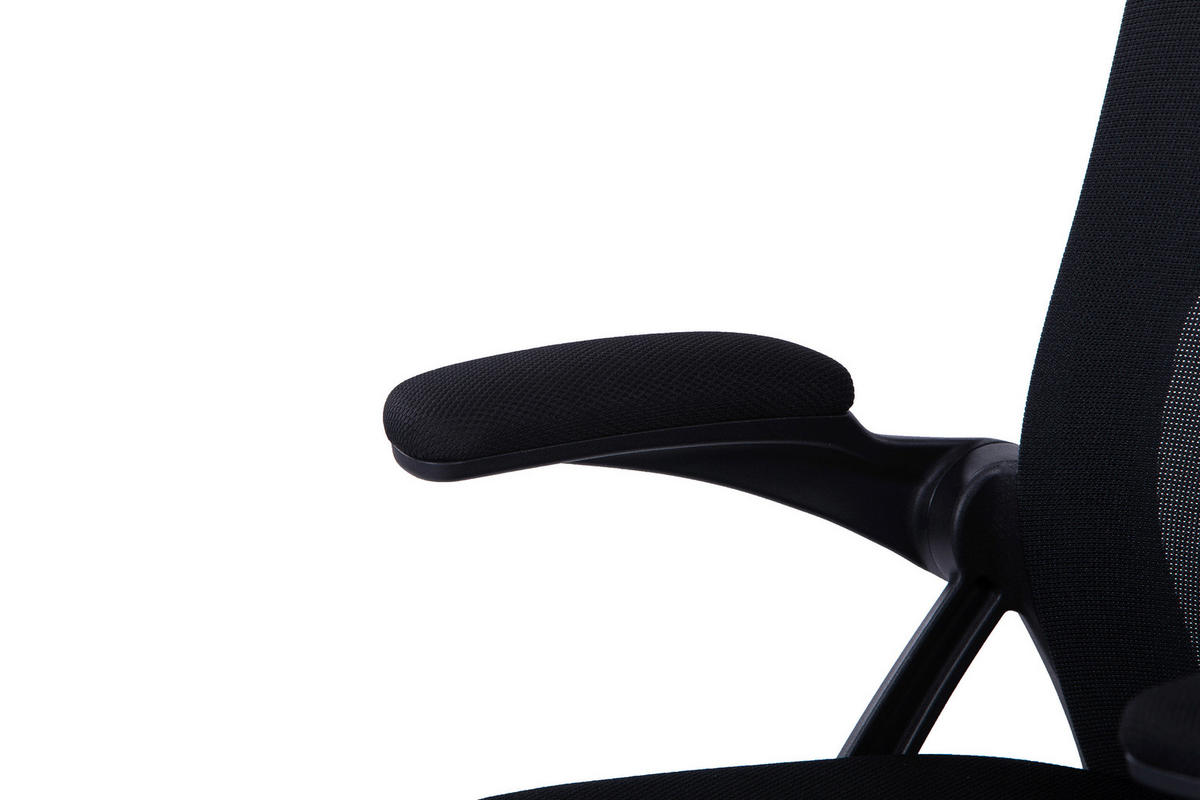 Chefsessel FLEX schwarz schwarz schwarz Webstoff Netzstoff Kunststoff FLEX - schwarz - byLIVING