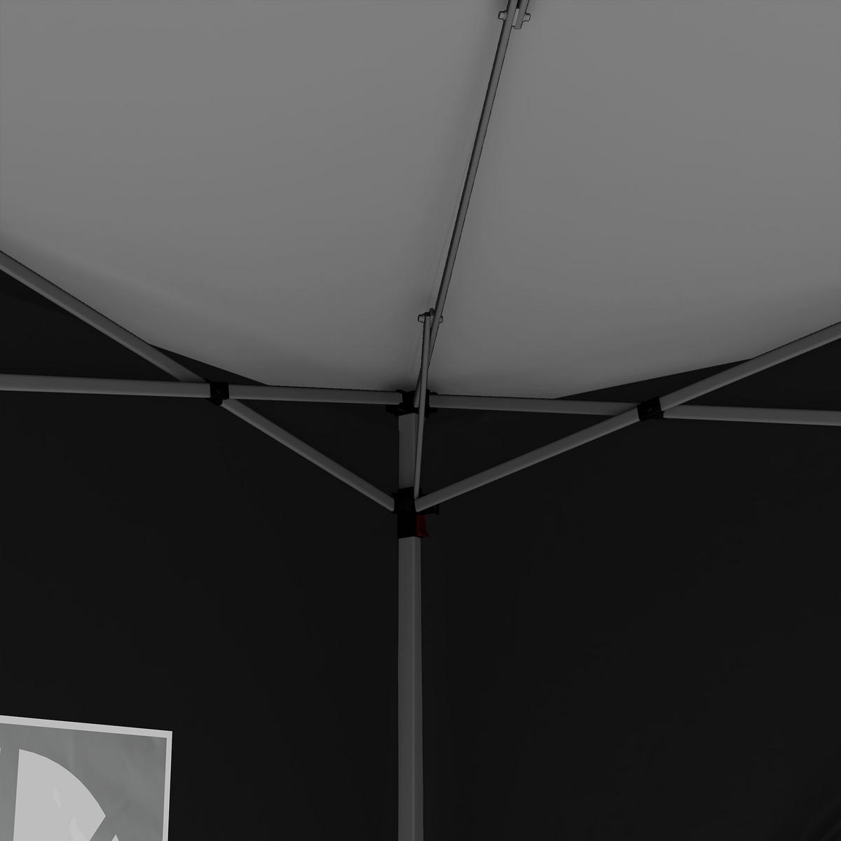 Outsunny Pavillon schwarz Stahl B/H/L: ca. 295x258x295 cm Pavillon - schwarz (295,00/295,00/258,00cm) - Outsunny
