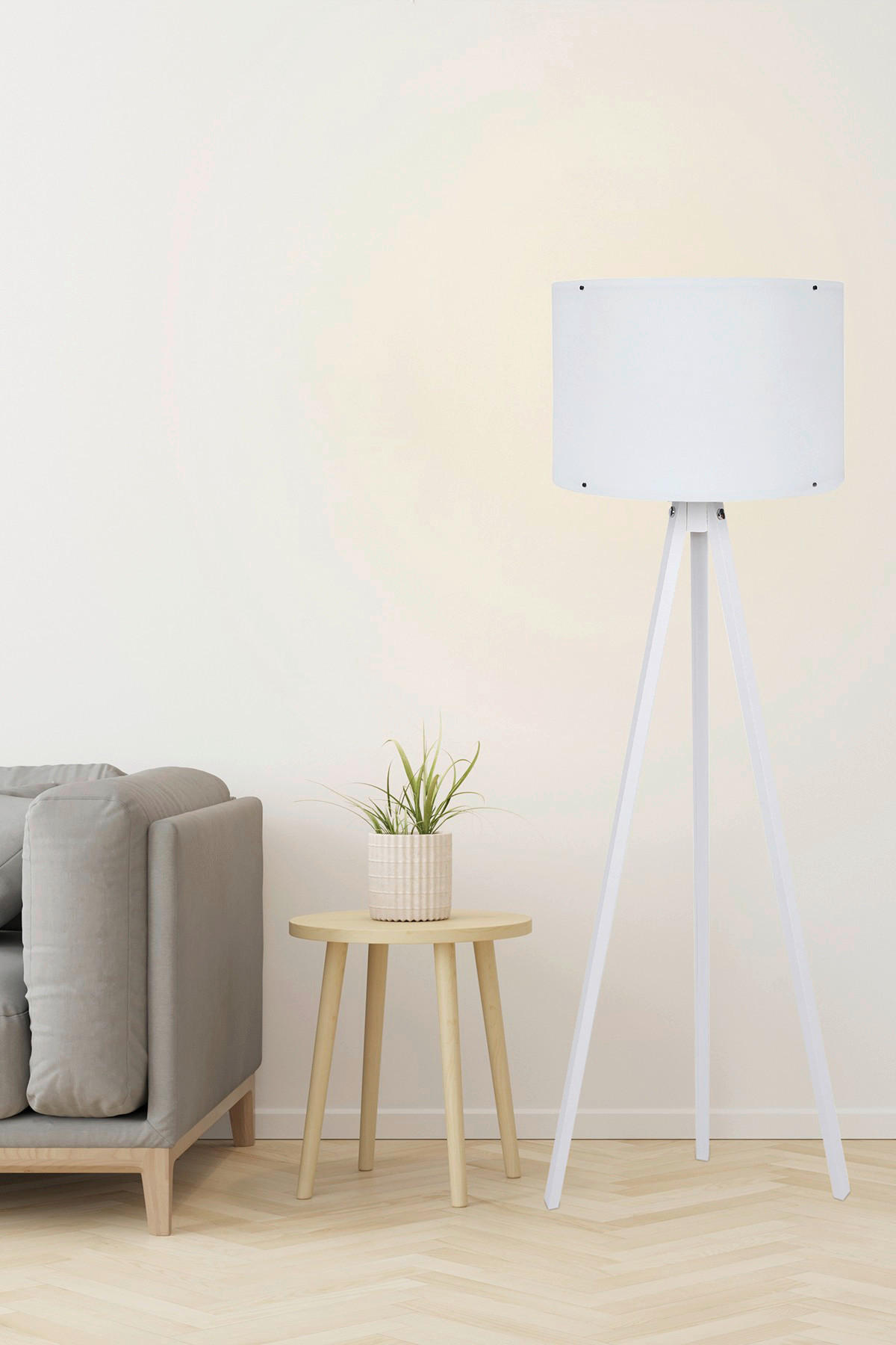 Opviq Stehleuchte weiß MDF Polypropylen B/H/L: ca. 38x145x38 cm E27 1 Brennstellen Stehleuchte_130 - weiß (38,00/38,00/145,00cm) - Opviq