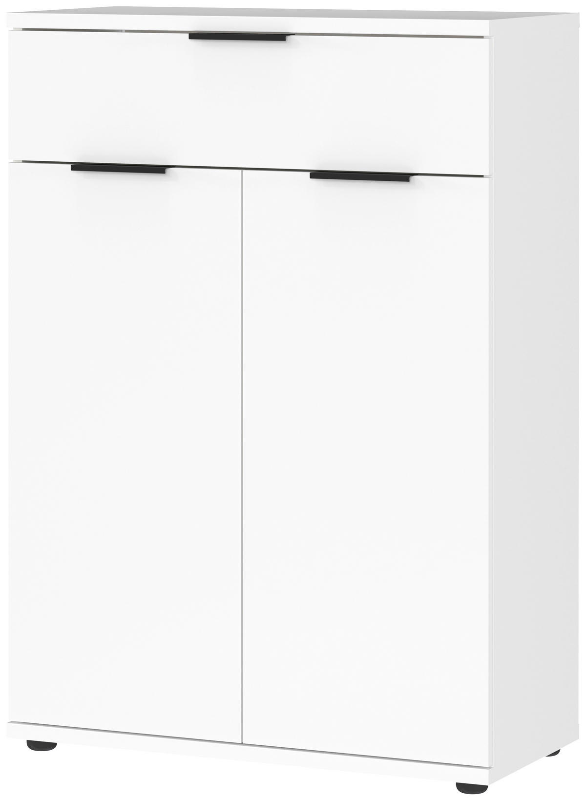 Garderobe 7877-84 weiß B/H/T: ca. 135x200x37 cm 7877-84 - weiß (135,00/200,00/37,00cm) - Germania