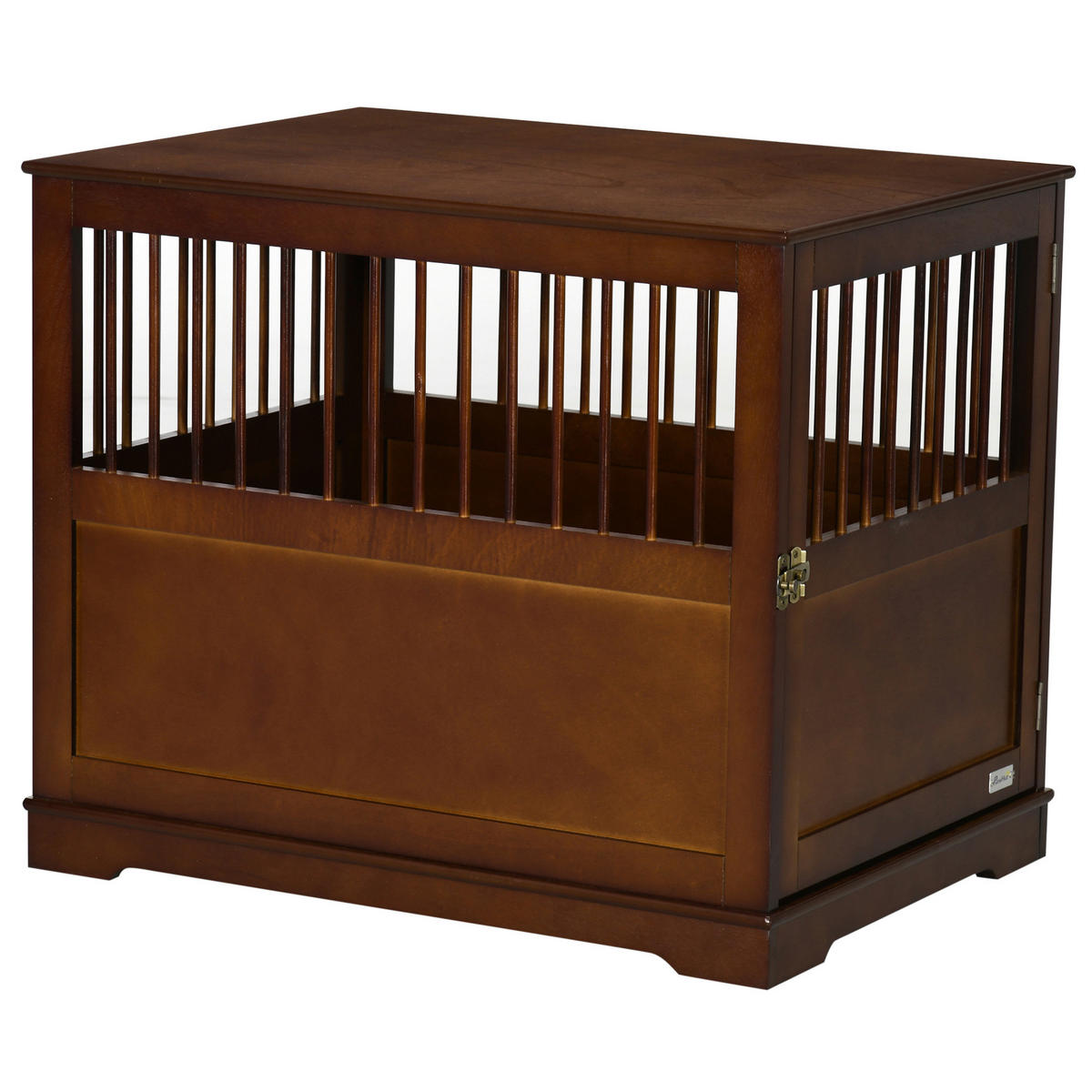 PawHut Hunde-Zubehör braun Edelstahl B/H/L: ca. 59,5x80,5x67,5 cm Hundekäfig - braun (67,50/59,50/80,50cm) - PawHut