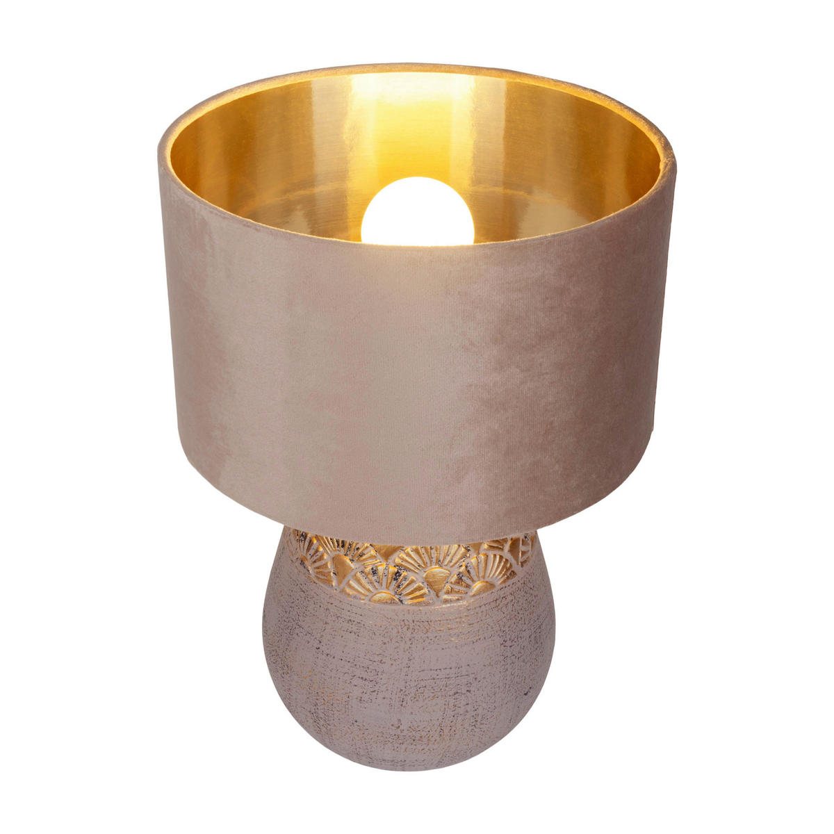 Näve Leuchten Tischleuchte beige Keramik B/H/T/D: ca. 26x39x26x26 cm E27 1 Brennstellen BRONCO - beige (26,00/39,00/26,00cm) - Näve Leuchten