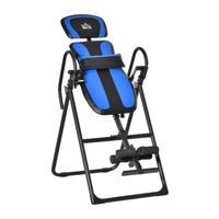 HOMCOM Inversionsbank B/H/L: ca. 71x145x132 cm Inversionsbank_klappbar - blau/schwarz (132,00/71,00/145,00cm) - HOMCOM