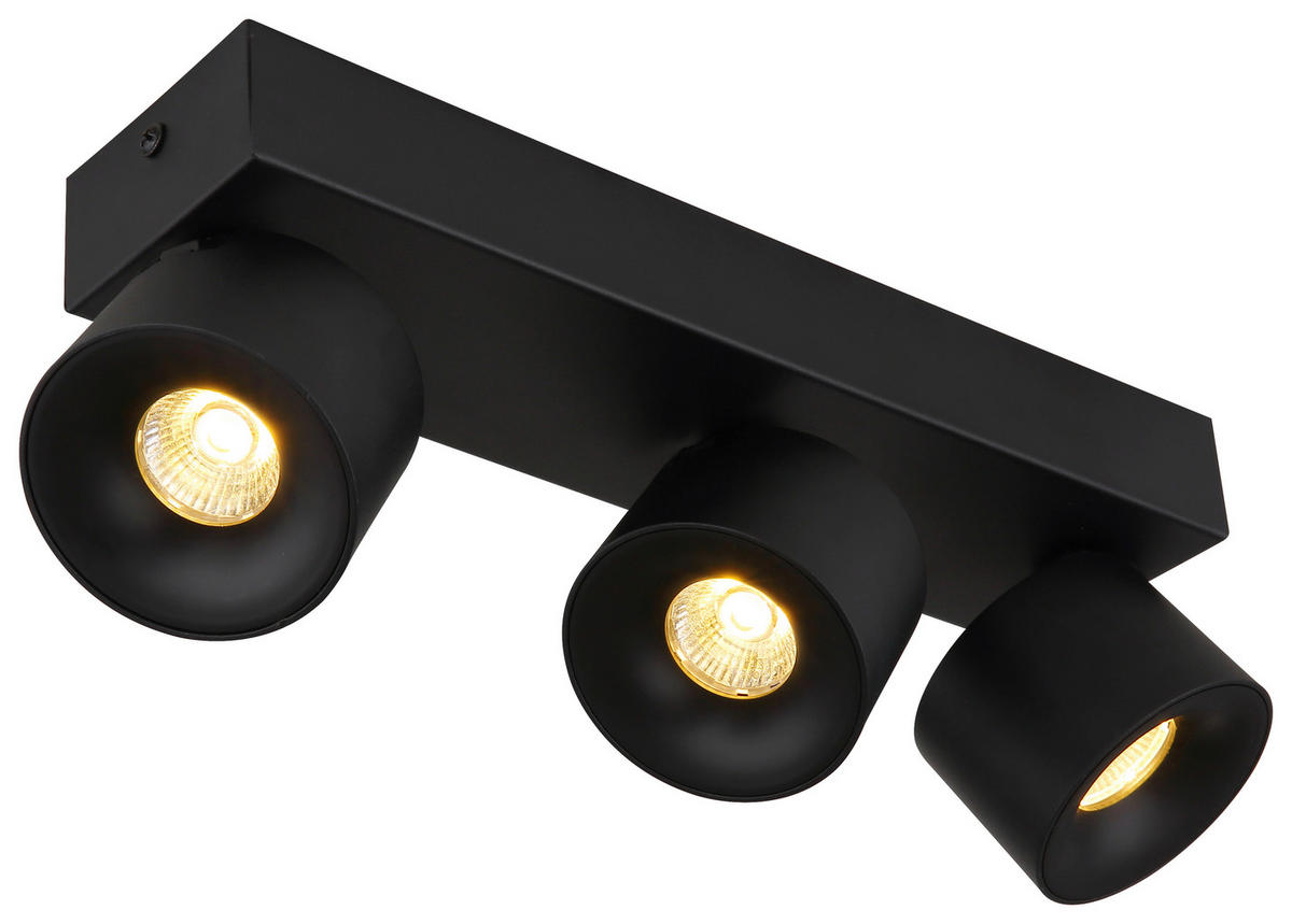 GLOBO LED-Spot schwarz Aluminium Metall Kunststoff B/H/T: ca. 7,2x12x33 cm 3 Brennstellen RAE - schwarz (7,20/12,00/33,00cm) - GLOBO