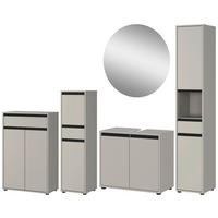 Badezimmer-Set 9933-186 steingrau B/H/T: ca. 249x190x34 cm 9933-186 - steingrau (249,00/190,00/34,00cm) - Germania