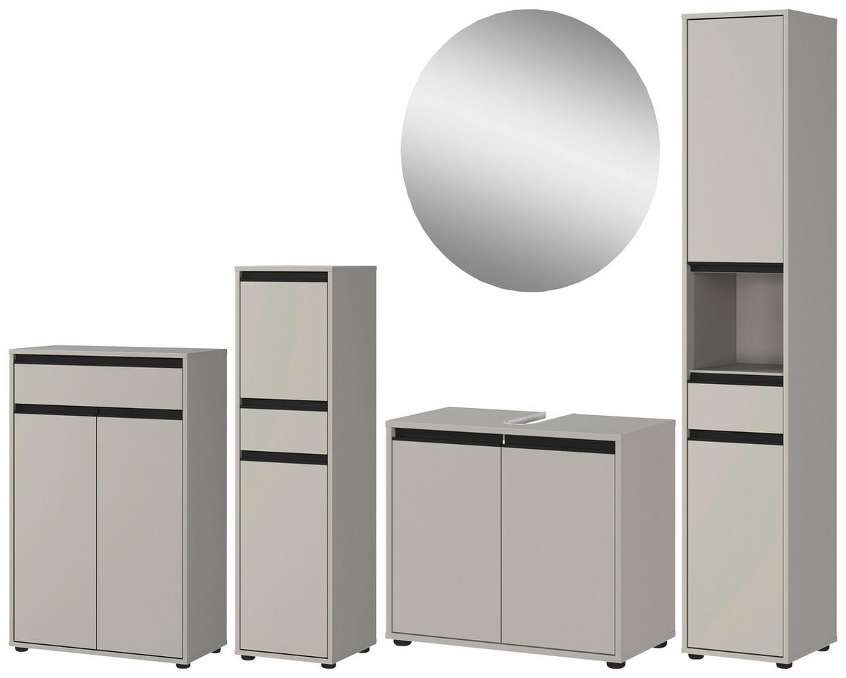 Badezimmer-Set 9933-186 steingrau B/H/T: ca. 249x190x34 cm 9933-186 - steingrau (249,00/190,00/34,00cm) - Germania