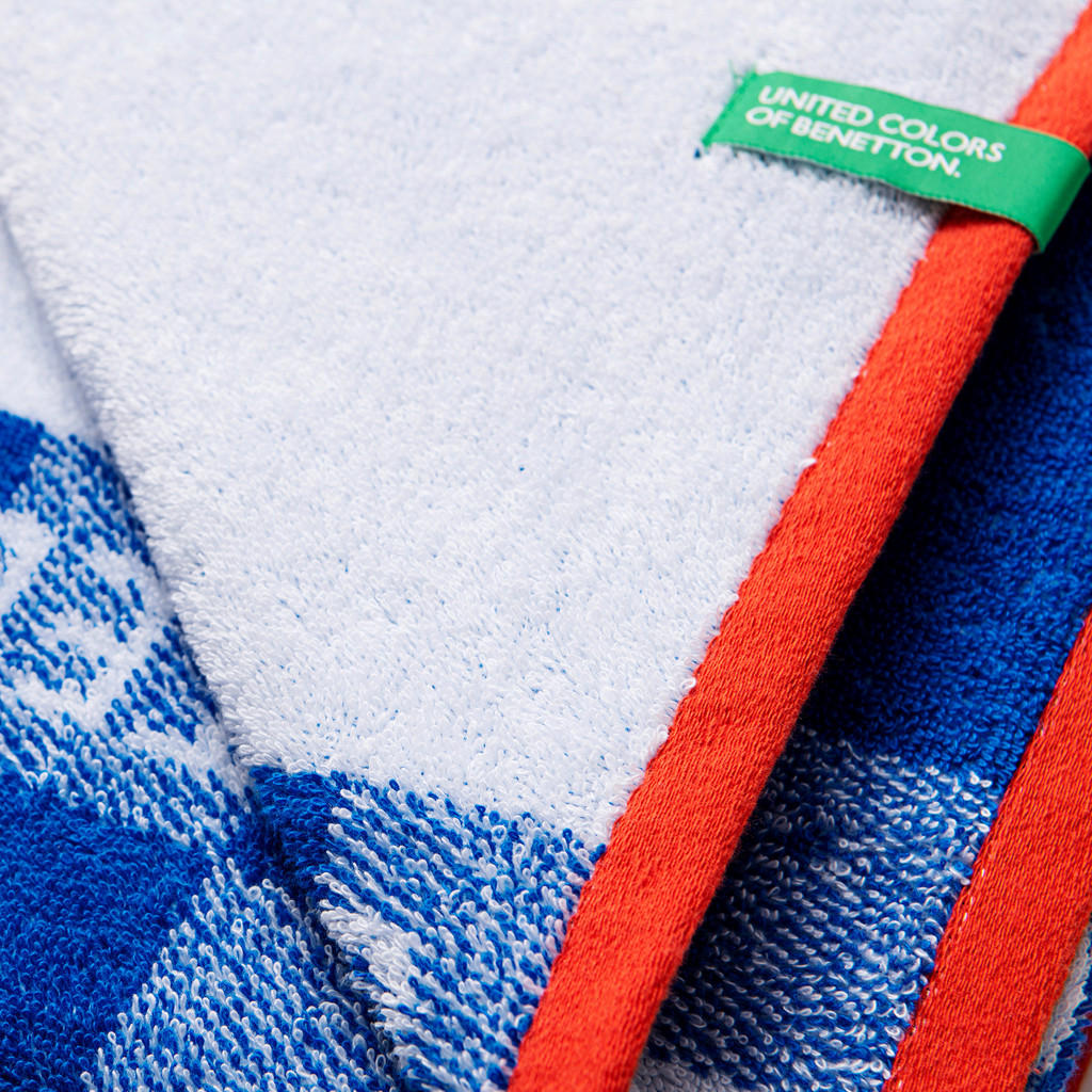 Thumbnail - BENETTON Kinder-Strandtuch blau Baumwolle B/L: ca. 140x70 cm