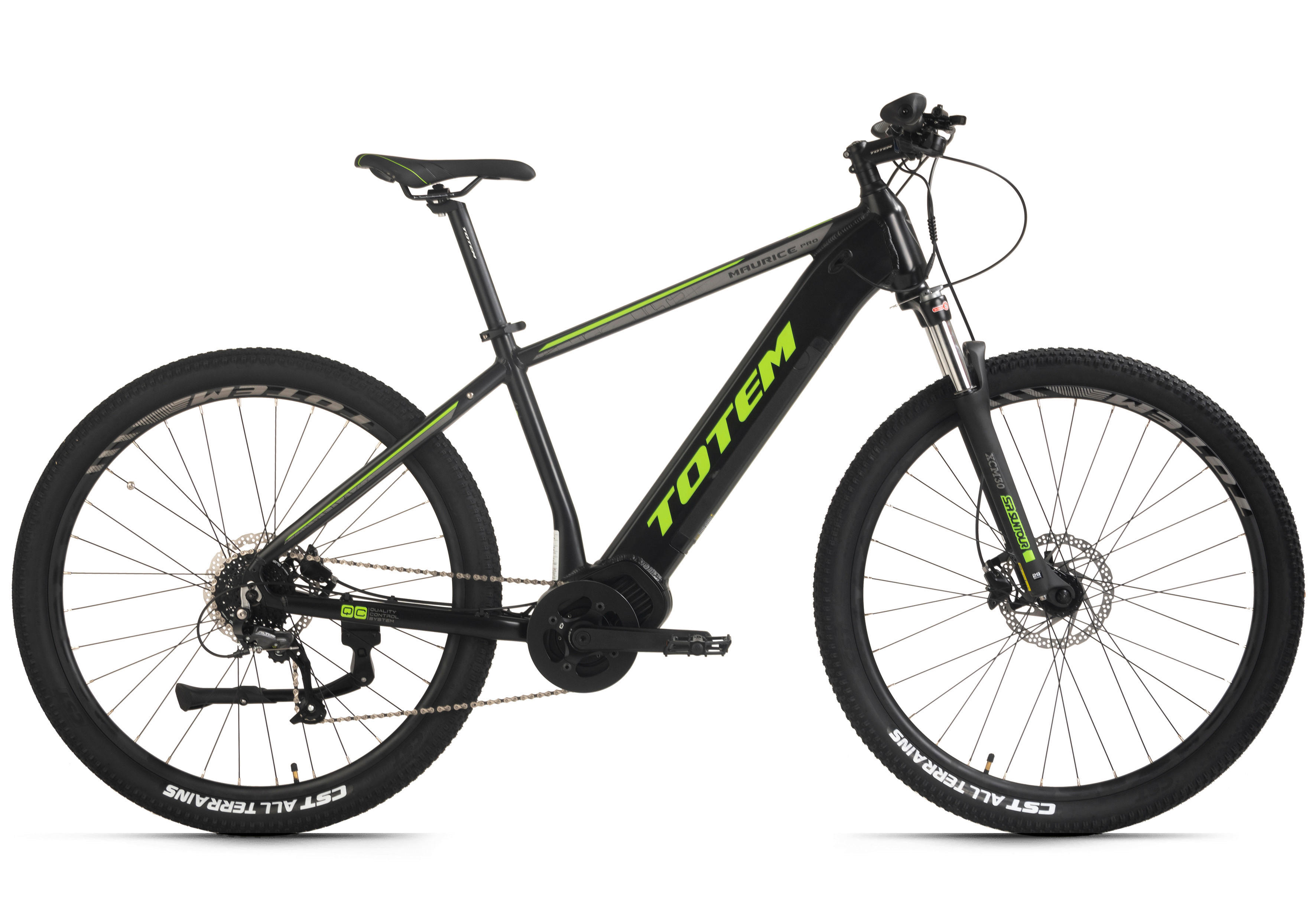 TOTEM Mountain E-Bike Hardtail Maurice Pro 325E 29 Zoll Rahmenhöhe 48 cm 9 Gänge schwarz schwarz ca. 250 W ca. 36 V ca. 