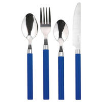 RENBERG Besteckset HAPPIE BLUE blau Edelstahl 24 tlg. HAPPIE BLUE - blau - RENBERG