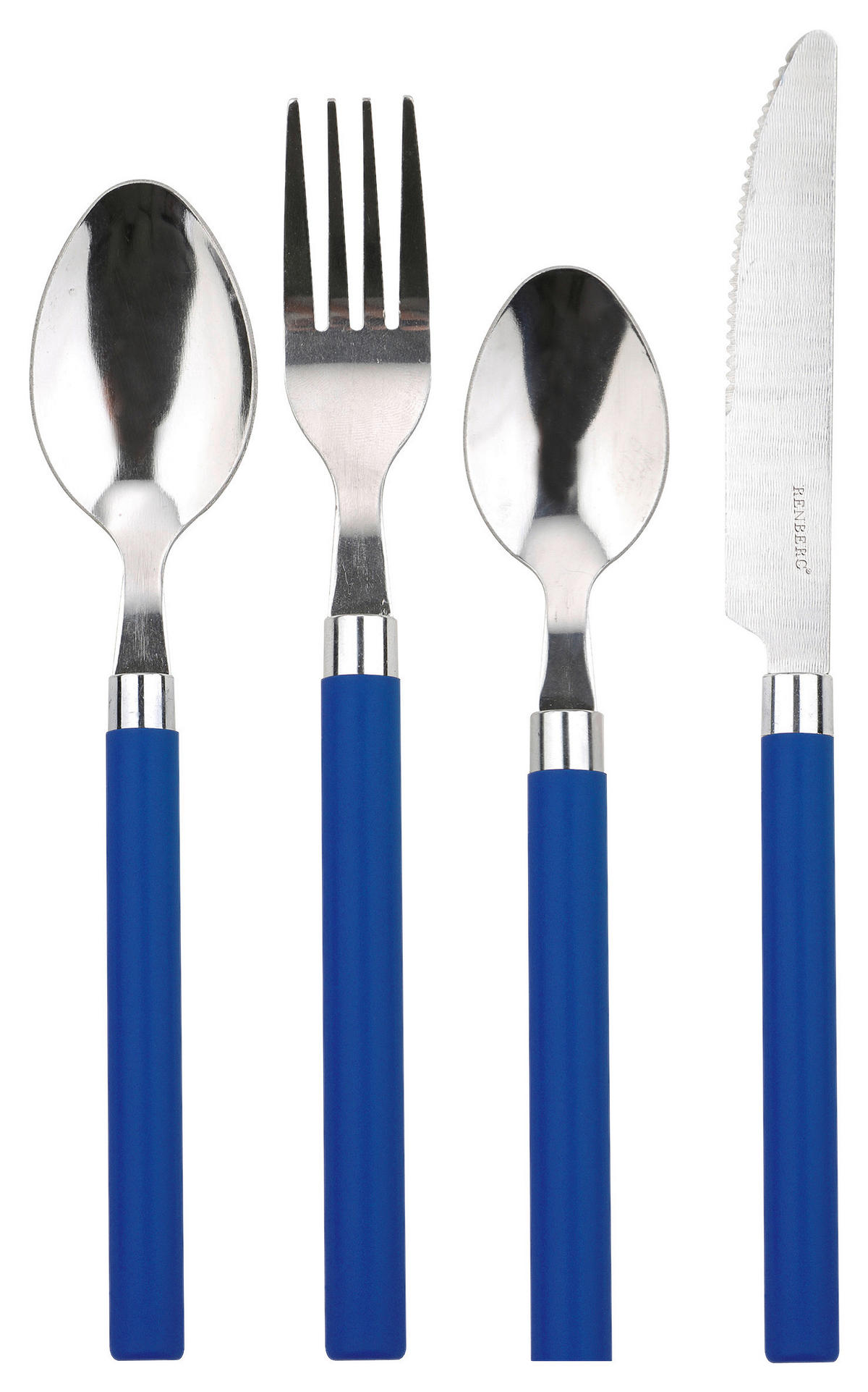 RENBERG Besteckset HAPPIE BLUE blau Edelstahl 24 tlg. HAPPIE BLUE - blau - RENBERG