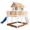 AXI Spielhaus Liam braun B/H/L: ca. 377x291x255 cm Liam - braun/blau (255,00/377,00/291,00cm) - AXI