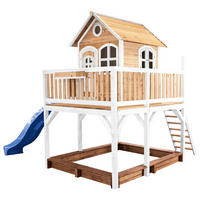 AXI Spielhaus Liam braun B/H/L: ca. 377x291x255 cm Liam - braun/blau (255,00/377,00/291,00cm) - AXI