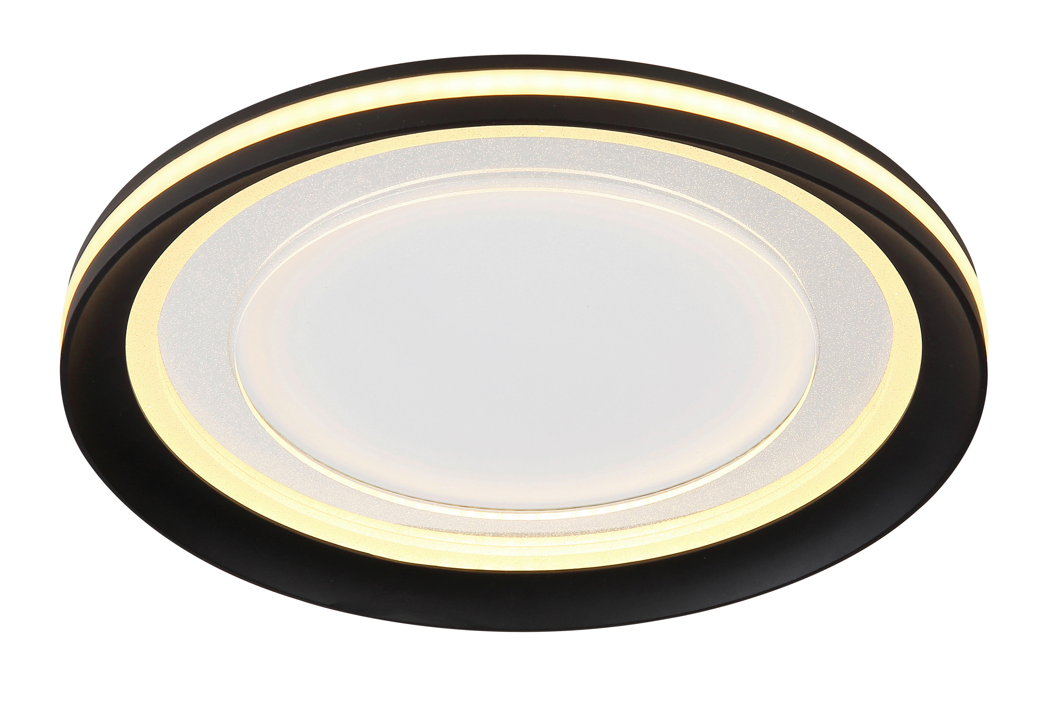 GLOBO LED-Deckenleuchte Opal weiß Silikon Metall H/D: ca. 5,5x30 cm CLARINO - weiß/Opal (30,00/5,50cm) - GLOBO