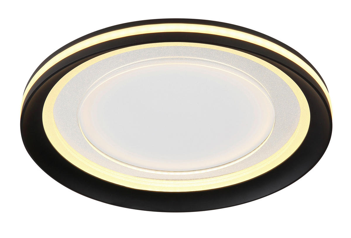 GLOBO LED-Deckenleuchte Opal weiß Silikon Metall H/D: ca. 5,5x30 cm CLARINO - weiß/Opal (30,00/5,50cm) - GLOBO