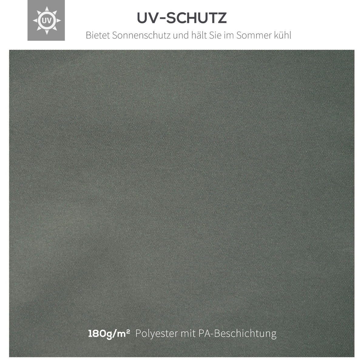Outsunny Ersatzdach für Pavillon Ersatzdach_für_Pavillon - dunkelgrau (400,00/300,00/20,00cm) - Outsunny