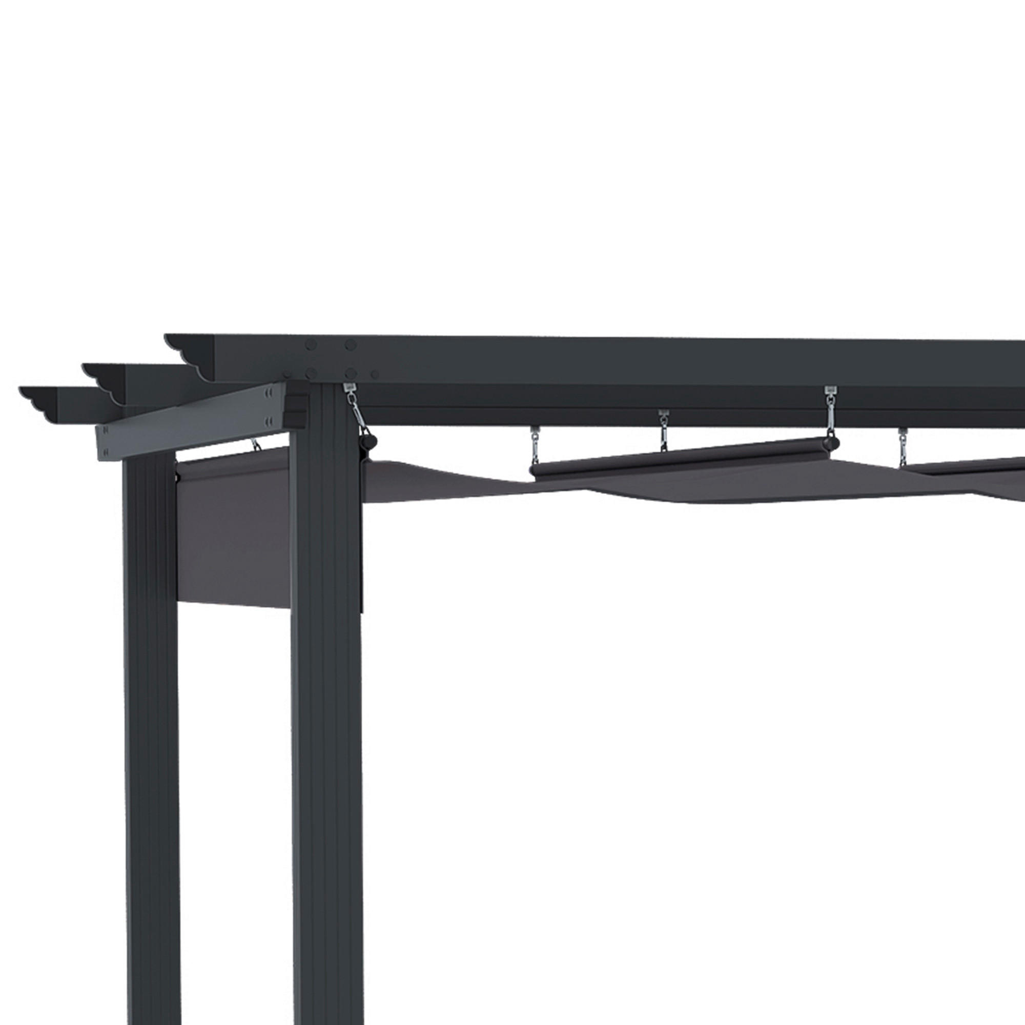 Outsunny Pergola grau Aluminium B/H/L: c...