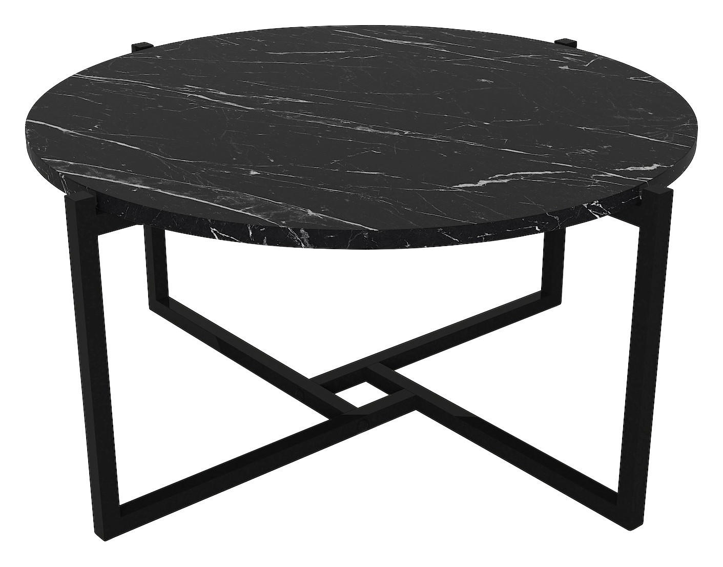 Couchtisch Noce schwarz Marmoroptik B/H/T: ca. 73x36x73 cm Noce - schwarz/Marmoroptik (73,00/36,00/73,00cm) - moebel17