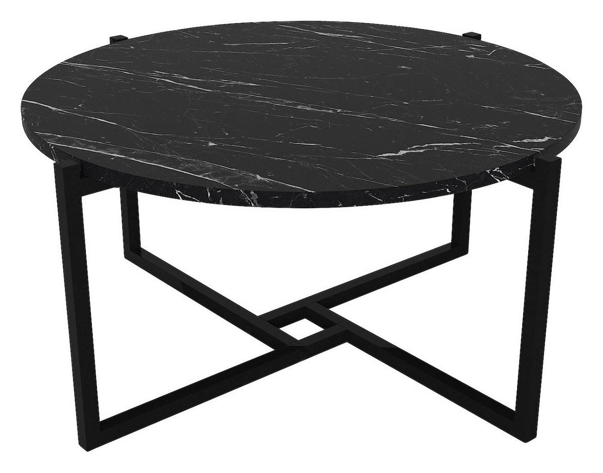 Couchtisch Noce schwarz Marmoroptik B/H/T: ca. 73x36x73 cm Noce - schwarz/Marmoroptik (73,00/36,00/73,00cm) - moebel17