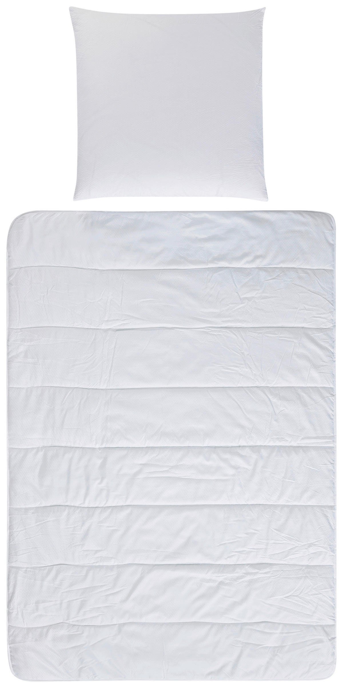 SLEEP AND DREAM Bettenset Bettenset-Microfaser-Seersucker - weiß (135,00/200,00cm) - SLEEP AND DREAM