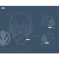 Komar Poster Star Wars EP9 Blueprint Kylo Helmet Star Wars B/L: ca. 50x40 cm Star Wars EP9 Blueprint Kylo Helmet - (50,00/40,00cm) - Komar