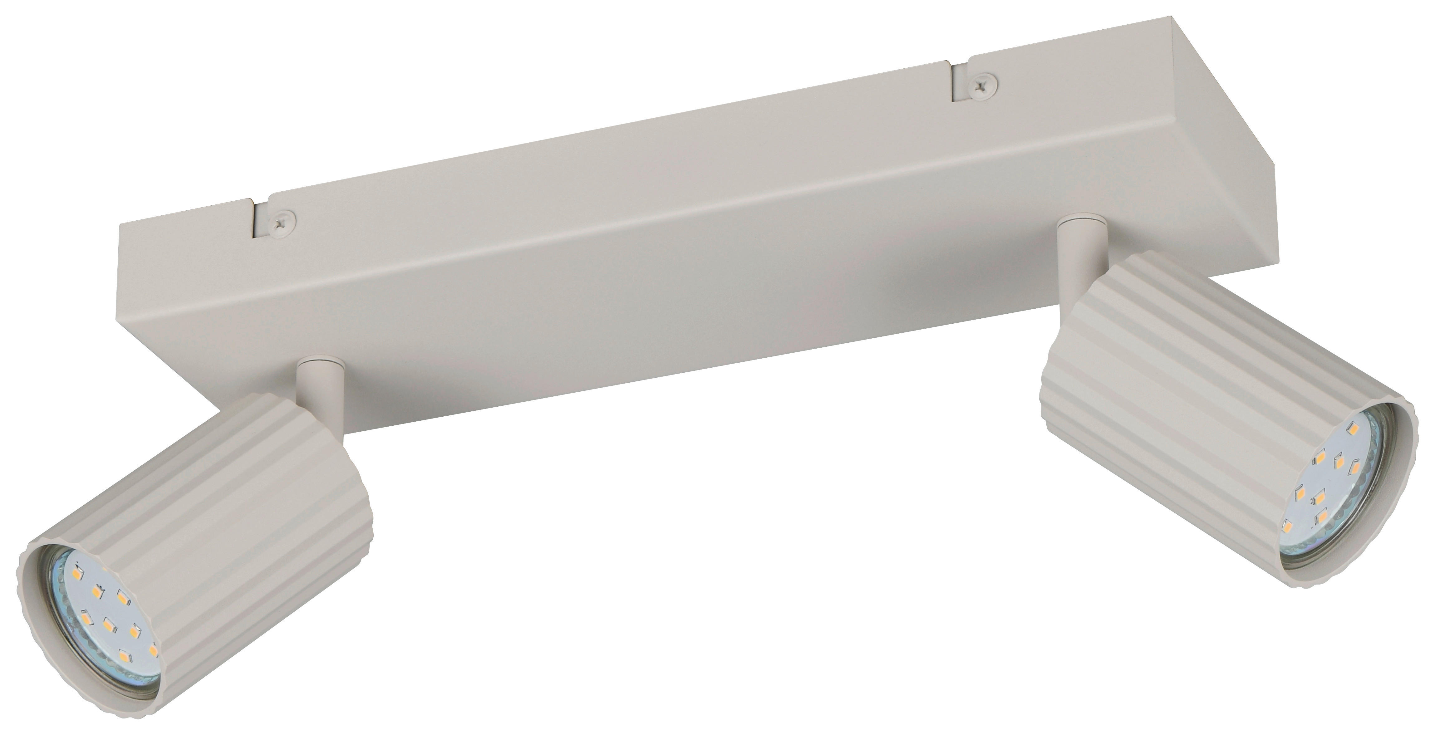 Reality Leuchten Spots grau Metall B/H/L: ca. 30x14,5x9 cm GU10 2 Brennstellen Spot_Soka_2 - grau (9,00/30,00/14,50cm) - Reality Leuchten