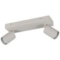 Reality Leuchten Spots grau Metall B/H/L: ca. 30x14,5x9 cm GU10 2 Brennstellen Spot_Soka_2 - grau (9,00/30,00/14,50cm) - Reality Leuchten