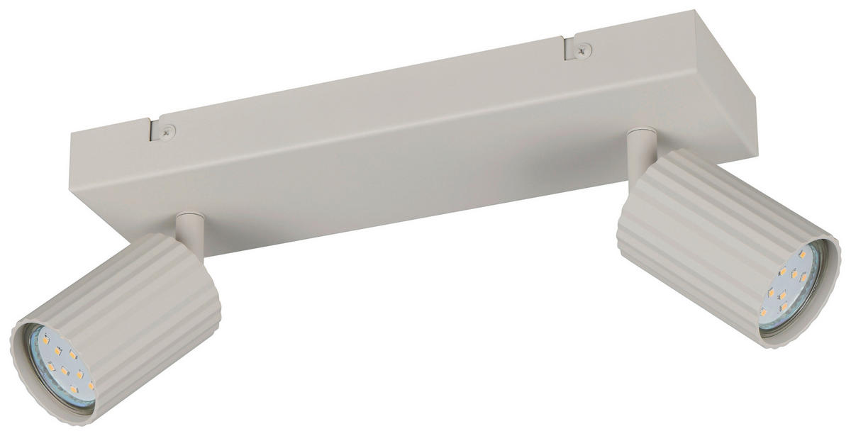 Reality Leuchten Spots grau Metall B/H/L: ca. 30x14,5x9 cm GU10 2 Brennstellen Spot_Soka_2 - grau (9,00/30,00/14,50cm) - Reality Leuchten