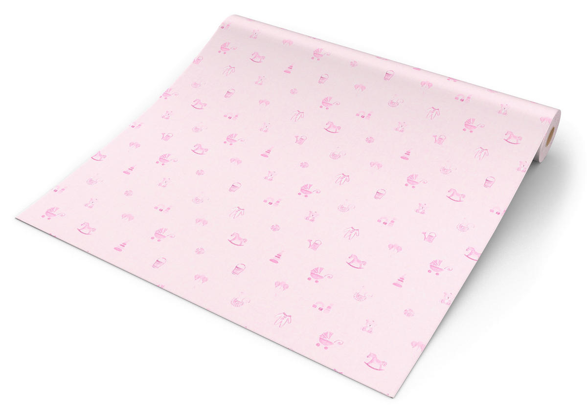 Vliestapete rosa B/L: ca. 53x1005 cm Vliestapete_35854-1 - rosa (53,00/1005,00cm)