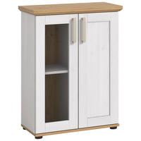Vitrinenschrank VERONA Lärche Nachbildung Eiche Nachbildung B/H/T: ca. 64x88x37 cm VERONA - Eiche/Lärche (64,00/88,00/37,00cm) - xonox.home