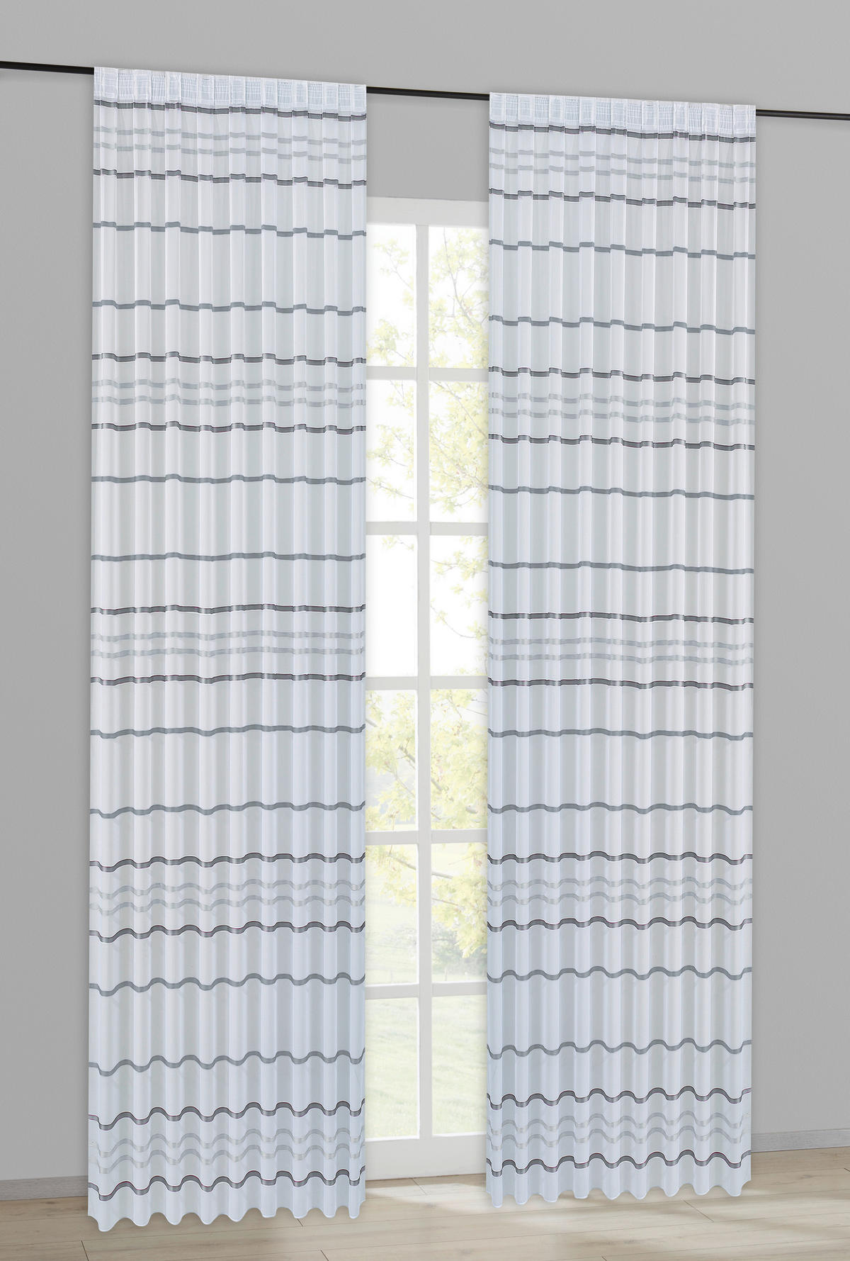 Fertigstore Bella grau B/L: ca. 300x245 cm Bella - grau (300,00/245,00cm) - POCOline