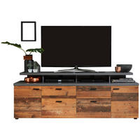 TV-Lowboard Mood Old Wood Nachbildung Beton dunkel Optik B/H/T: ca. 180x65x44 cm Mood - (180,00/65,00/44,00cm)
