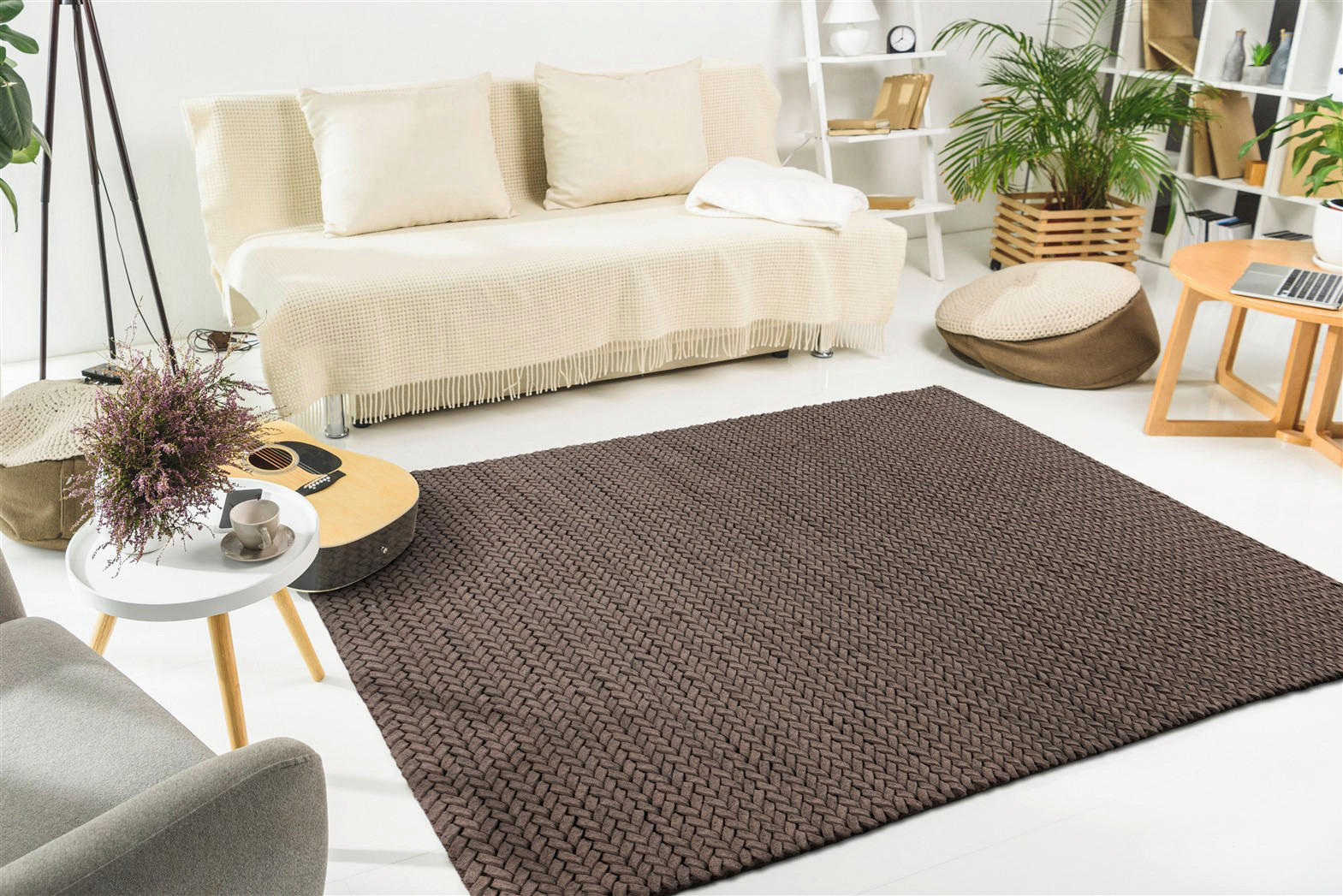 Padiro Flachflorteppich Robbie 125 taupe B/H/L: ca. 80x2,1x150 cm Robbie 125 - taupe (150,00/80,00/2,10cm) - Padiro