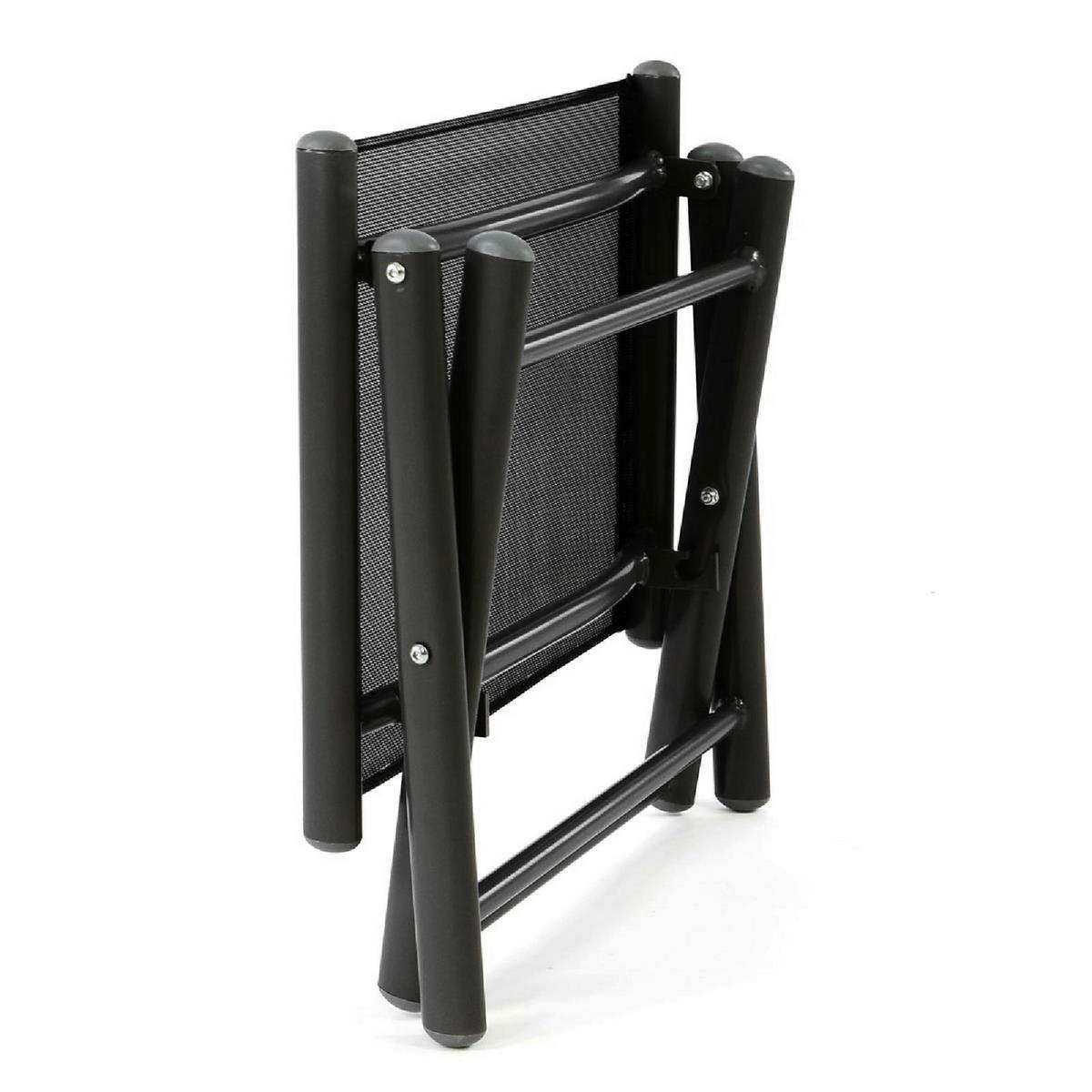 VCM Gartenhocker schwarz Aluminium B/H/T: ca. 40x40x45 cm Gartenhocker - schwarz (40,00/40,00/45,00cm) - VCM