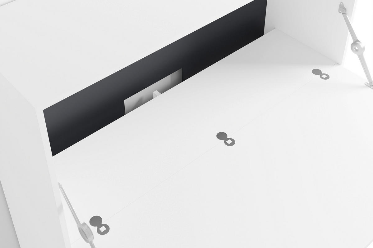 Sekretär MONTANA weiß B/H/T: ca. 120x127x40 cm MONTANA - weiß (120,00/127,00/40,00cm) - byLIVING