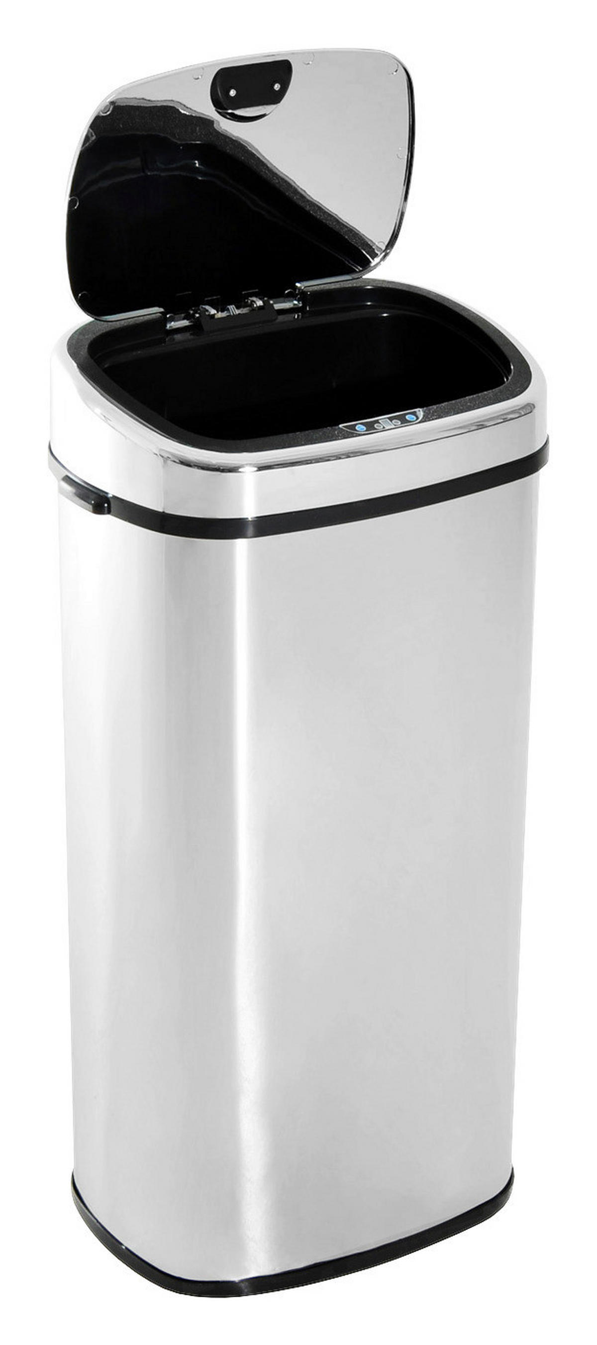 HOMCOM Mülleimer mit Sensor silber B/H/L: ca. 29,5x78x40,5 cm mit Sensor - schwarz/silber (40,50/29,50/78,00cm) - HOMCOM