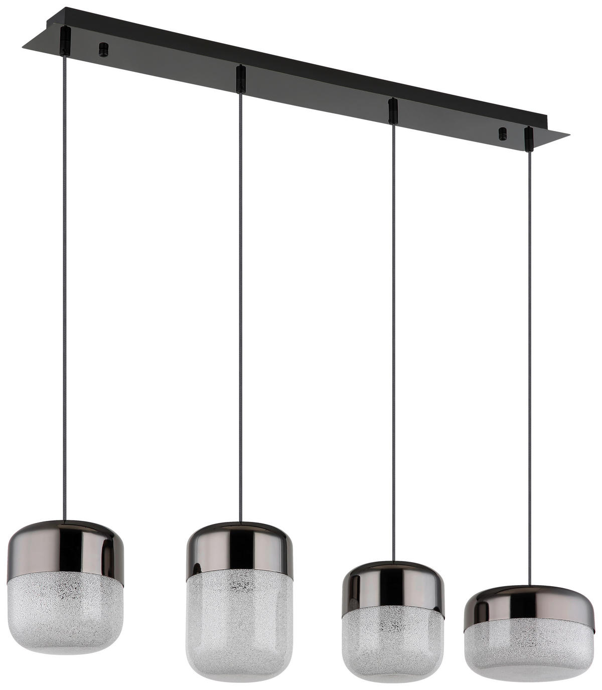 GLOBO LED-Pendelleuchte Graphit transparent Glas Metall B/H/T: ca. 20x150x99 cm CRISTALLICA - Graphit/transparent (20,00/150,00/99,00cm) - GLOBO
