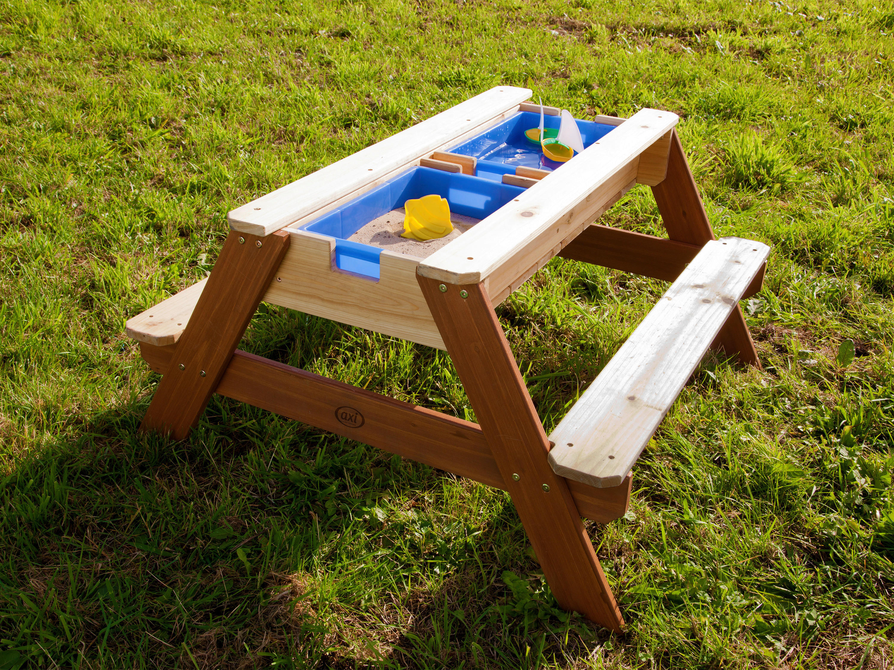 AXI Wasserspieltisch Nick braun B/H/T: ca. 98x48,5x95 cm Nick - braun/blau (98,00/48,50/95,00cm) - AXI