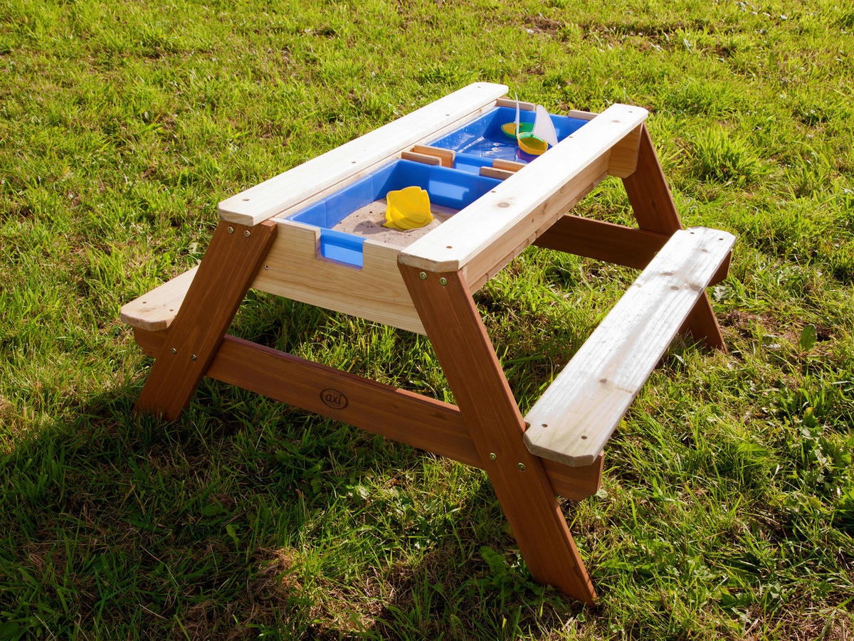 AXI Wasserspieltisch Nick braun B/H/T: ca. 98x48,5x95 cm Nick - braun/blau (98,00/48,50/95,00cm) - AXI