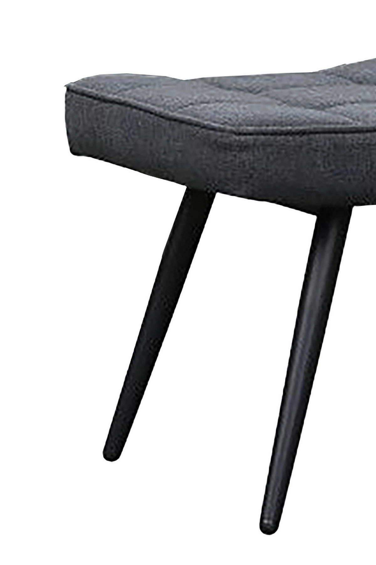 byLIVING Hocker UTA dunkelgrau schwarz Webstoff Metall B/H/T: ca. 60x39x41 cm UTA - schwarz/dunkelgrau (60,00/39,00/41,00cm) - byLIVING