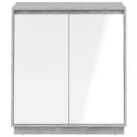 Kommode Phoenix Beton Optik weiß glänzend B/H/T: ca. 79x88x40 cm Phoenix - Beton/weiß (79,00/88,00/40,00cm)
